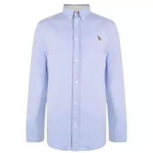 Image of PS PAUL SMITH Long Sleeve Button Down Oxford Shirt - Blue