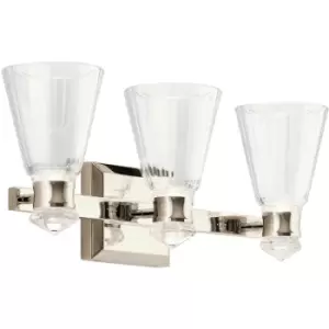 Image of Elstead Quintessentiale - Quintiesse Kichler Kayva Integrated LED Wall Lamp Polished Nickel, 3000K, IP44