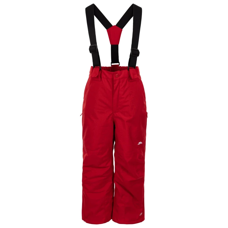 Image of Trespass Rumi Ski Trousers in Red Size: 2-3 Years Red Unisex 2-3 Years