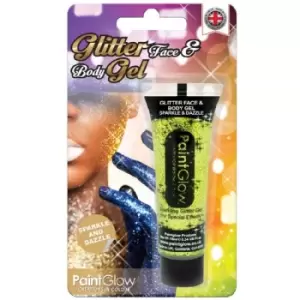 image of (5 Pack) PaintGlow Glitter Body Gels Blister Pack (Gold) 10ml