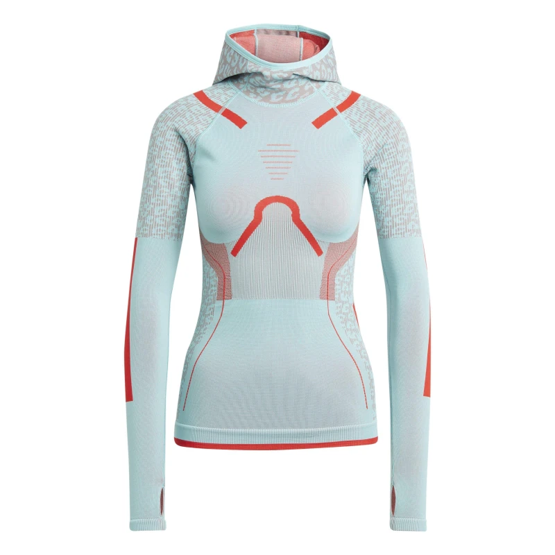 Image of adidas Long Sleeve Performance Hoodie Green female 8 (XS)