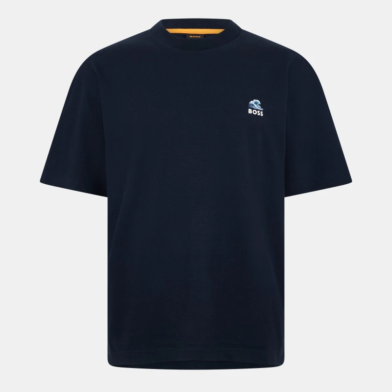 Image of Boss Mens Te Numbers T-Shirt Dark Blue male S