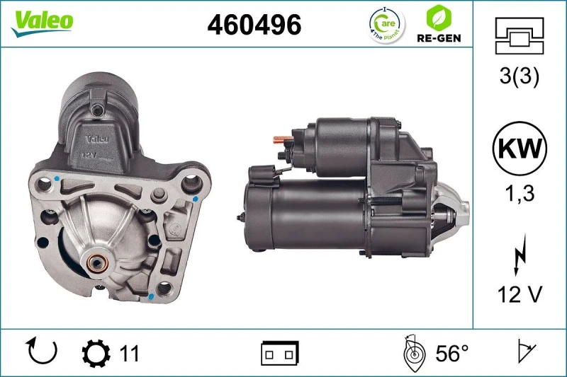 Image of Starter motor VALEO 460496