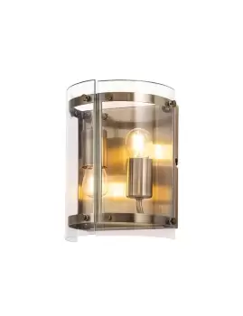 Image of Wall Light, 2 Light E27, Antique Brass
