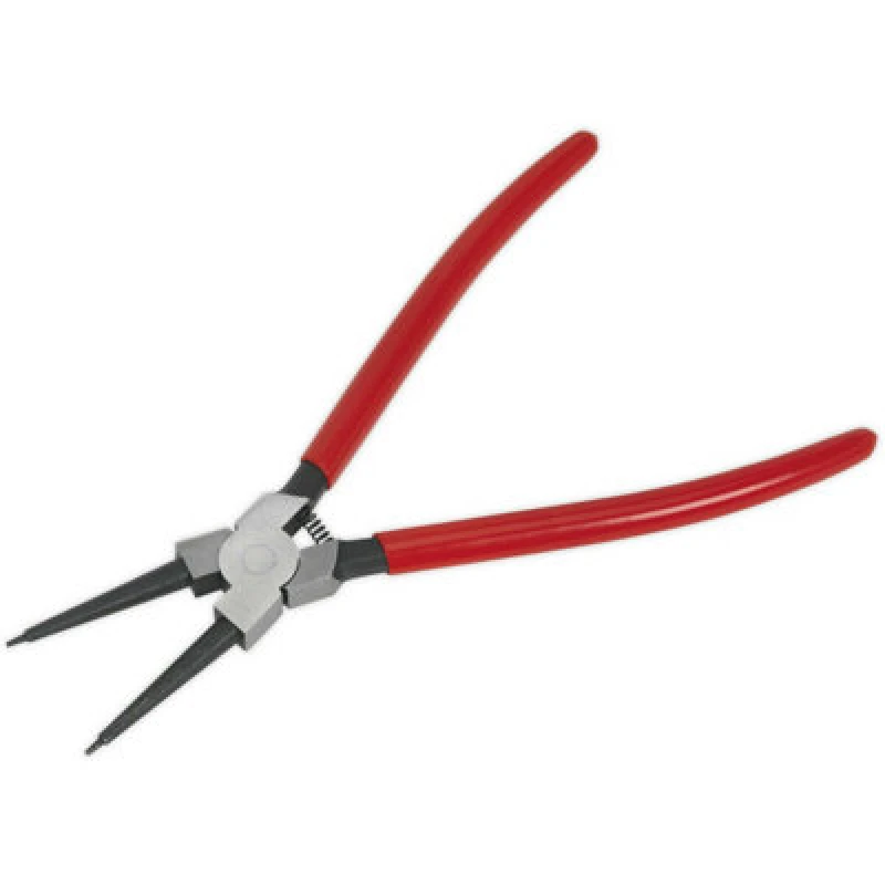 Image of Loops 230mm Straight Nose Internal Circlip Pliers - Spring Loaded Jaws - Non-Slip Tips Multi