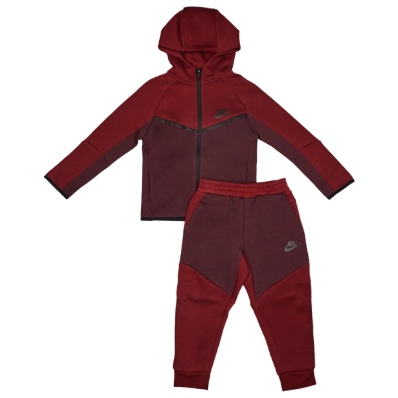 Image of Nike Tech Unisex Tracksuits - Red - Size 4 - 5 Years