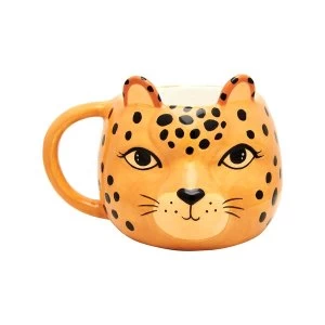 image of Sass & Belle Leopard Love Shaped Mug