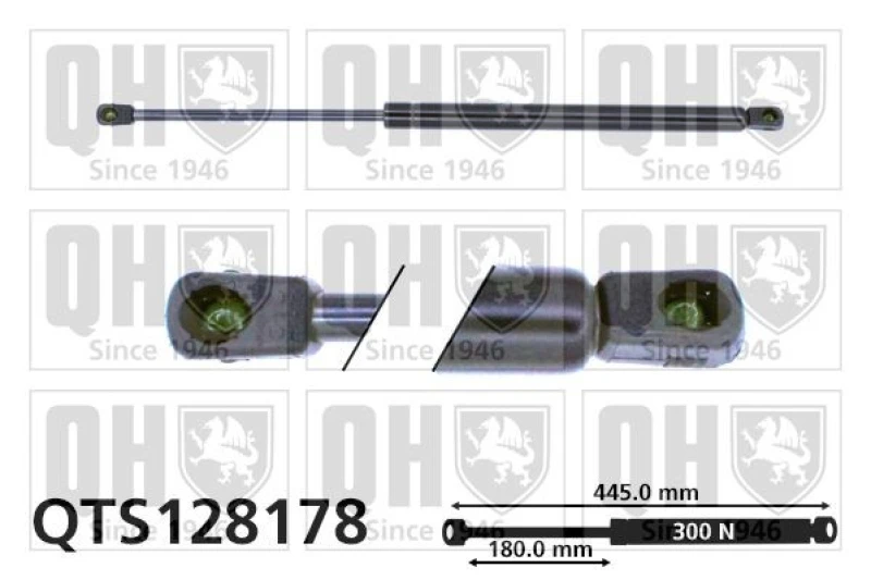 Image of QUINTON HAZELL Tailgate strut QUINTON HAZELL QTS128178