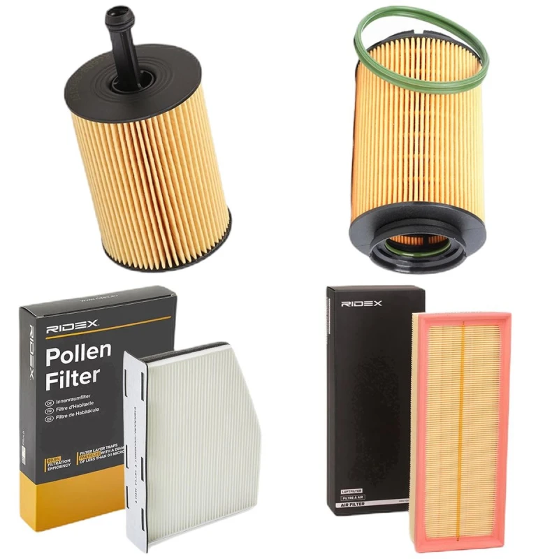 Image of RIDEX 4055F11201 Filter Set with gaskets/seals Filter Set (4055)