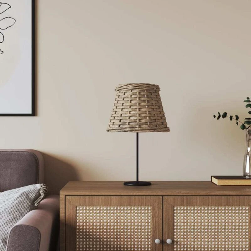 Image of VIDAXL Lamp Shade Brown Ø15x12cm Wicker vidaXL 8720845803612
