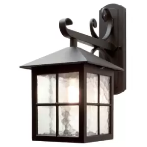 Image of IP43 Wall Light Sconce Black LED E27 100W Bulb External d00201