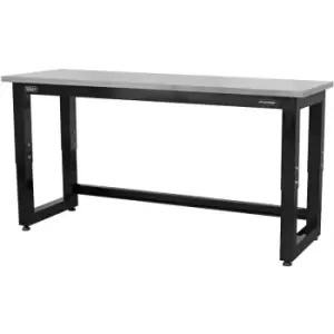 Image of Sealey APMS23 Steel Adjustable Workbench with Stainless Steel Worktop 1830mm - Heavy-Duty