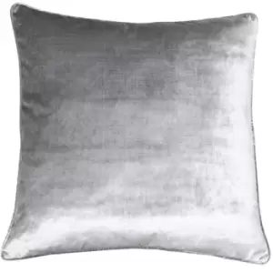 Image of Paoletti Luxe Velvet Polyester Filled Cushion Silver