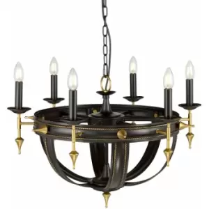 Image of Loops - 6 Bulb Chandelier Hanging Pendant LIght Orb Gold LED E14 60W Bulb