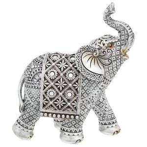 Image of Silver Diamond Elephant Large Ornament