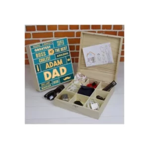 image of Personalised Best Dad Wooden Storage Box