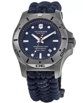 Image of Victorinox Swiss Army I.N.O.X. Professional Diver Blue Dial Textile Strap Mens Watch 241843 241843