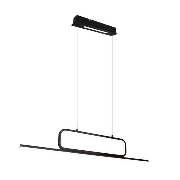 image of Aick Modern 38W LED Pendant Ceiling Light Black Matt 3000K