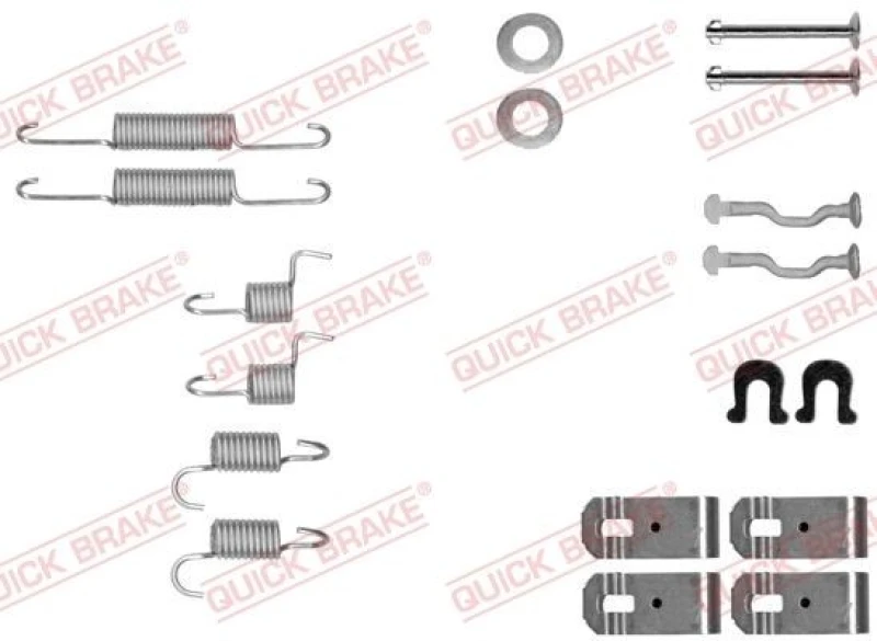 Image of QUICK BRAKE Brake shoe fitting kit QUICK BRAKE 105-0028