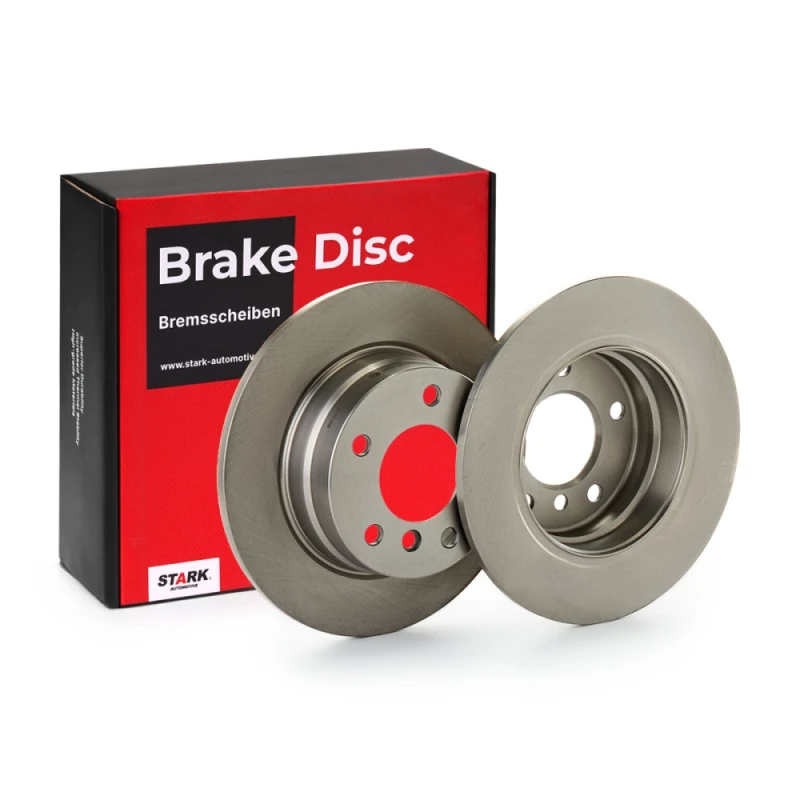 Image of STARK SKBD-0020124 Brake disc Rear Axle, solid, Cast Iron, Uncoated, Untreated, without bolts/screws Cast Iron Brake Disc (82)