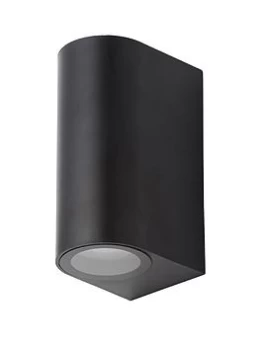 image of Brent 2 Light Up And Down Wall Light - Black