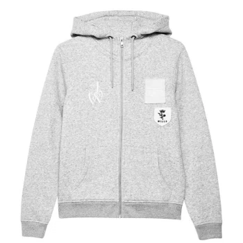 image of Jack Wills Kilne High Neck Zip Hoodie - Grey Marl