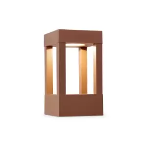 Image of Agra LED Outdoor Pedestal Light Rust Brown IP54