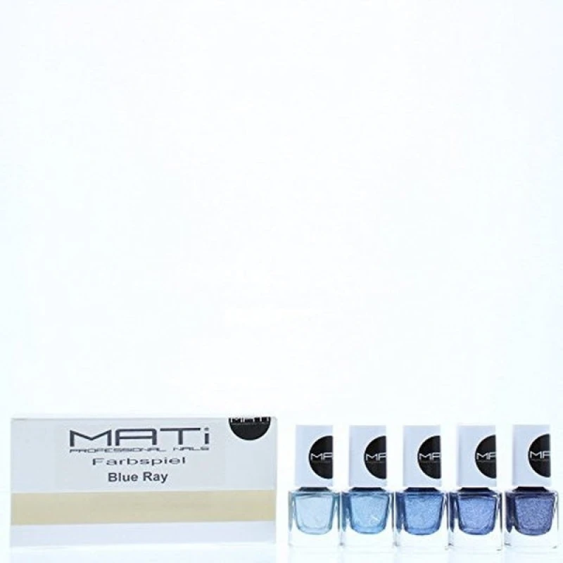 Image of Mati Professional Nails 5 x 5ml Nail Polish Blue Ray