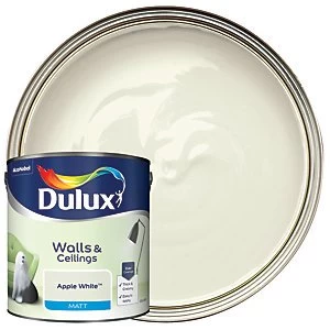 image of Dulux Apple White Matt Emulsion Paint 2.5L