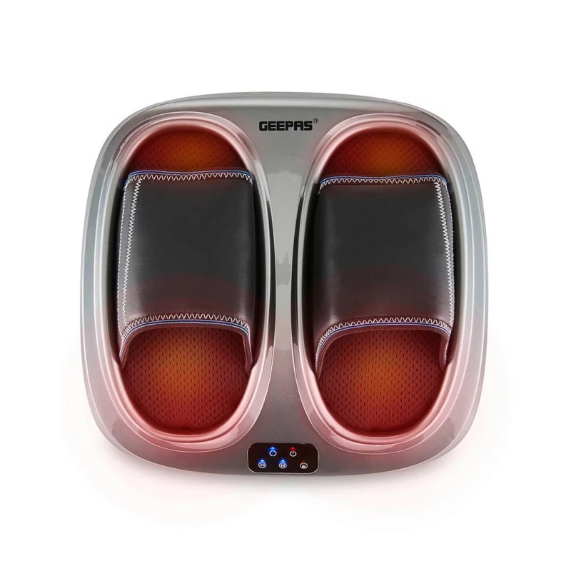Image of Geepas 4-in-1 Foot Massager Kneading Heat Air Compression 3 Speeds in Black Unisex