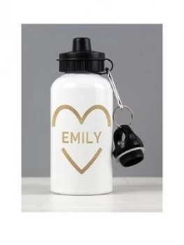 Image of Personalised Gold Heart Drinks Bottle