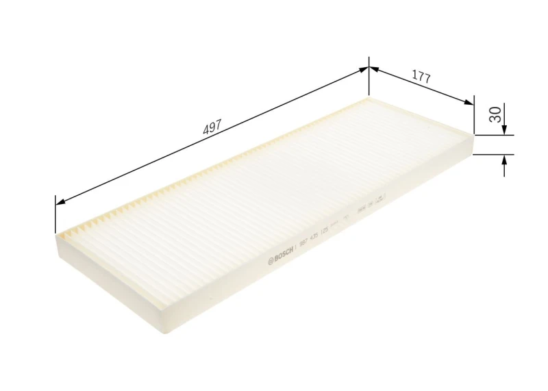 Image of Bosch 1 987 435 125 Pollen filter Particulate Filter Filter,interior air (424)