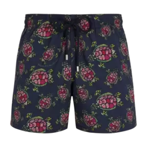 Image of Men Stretch Swimwear Provencal Turtles - Moorise - Blue - Size XXL - Vilebrequin