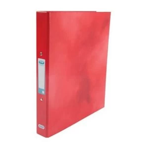 Image of Elba Classy A4 Ring Binder 2 O-Ring 25mm Laminated Gloss Finish Red Single