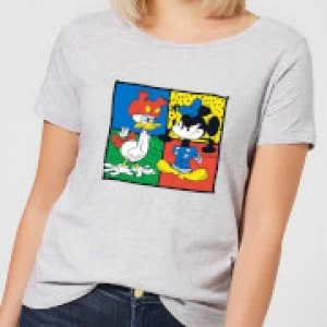 Image of Disney Mickey And Donald Clothes Swap Womens T-Shirt - Grey - 3XL