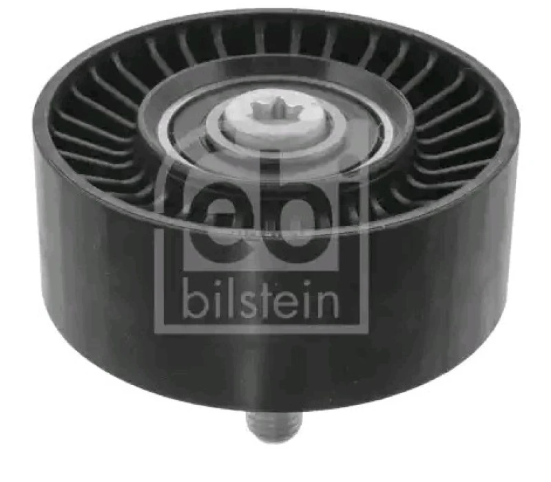Image of FEBI BILSTEIN 48741 Idler Pulley with screw Plastic Deflection/Guide Pulley,v-ribbed belt (312)