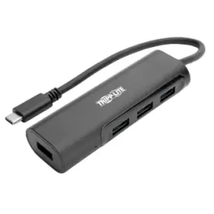 Image of Tripp Lite U460-004-4AB 4-Port USB-C Hub, USB-C to 4x USB-A Ports,...