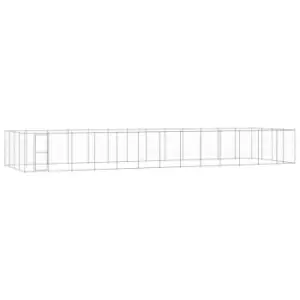 Image of Vidaxl Outdoor Dog Kennel Galvanised Steel 53.24 M