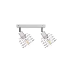 Viva Twin Ceiling Spotlight White, 50cm, 2x E27