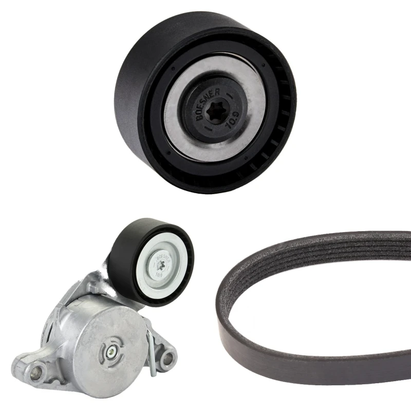 Image of RIDEX 542R1135 V-ribbed belt set Check alternator freewheel clutch & replace if necessary V-Ribbed Belt Set (542)