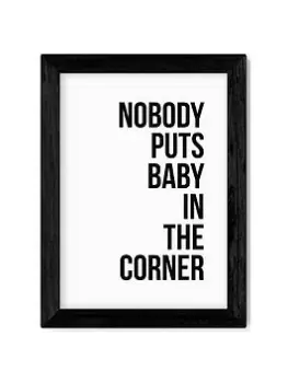 image of East End Prints Baby In The Corner By Native State A1 Framed Print - Un-Framed