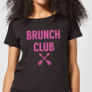 Image of Brunch Club Womens T-Shirt - Black - 3XL