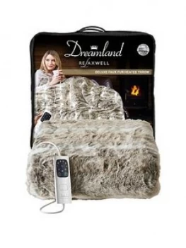 image of Dreamland Dreamland Relaxwell Deluxe Faux Fur Alaskan Husky Heated Throw