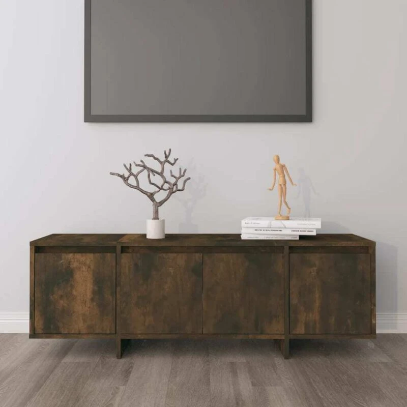 Image of VIDAXL TV Cabinet Smoked Oak 120x30x40.5cm Engineered Wood Vidaxl 8720286837344