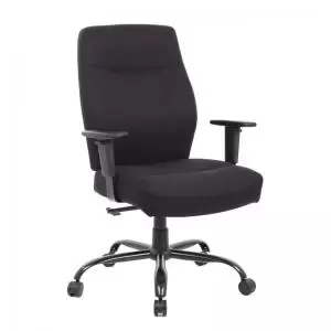 image of Porter bariatric operator chair with Black fabric seat and back