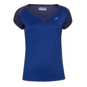 image of Babolat Play Cap Sleeve T Shirt Junior Girls - Blue