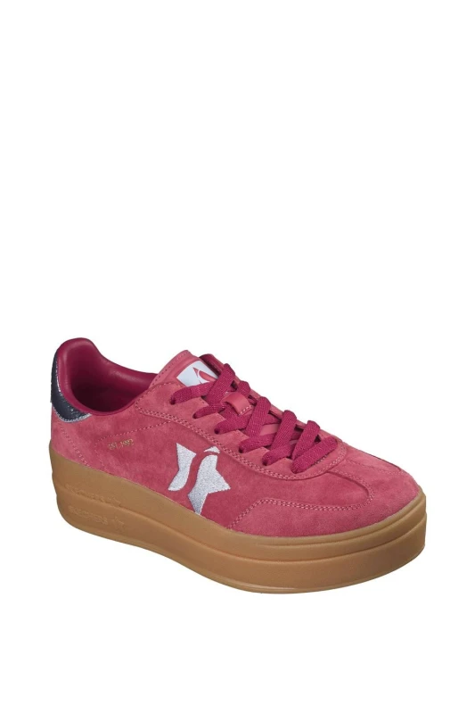 Image of Skechers Womens Academy Hi Elevated Essence Trainers in Red Size: 4 Red Female 4