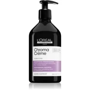 image of LOreal Professionnel Serie Expert Chroma Creme Brassy Tones Neutralizing Shampoo for Blonde Hair 500 ml