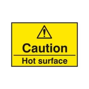 Image of Caution hot surface sav (PK5) 75MM x 50MM - B-safe Prepack