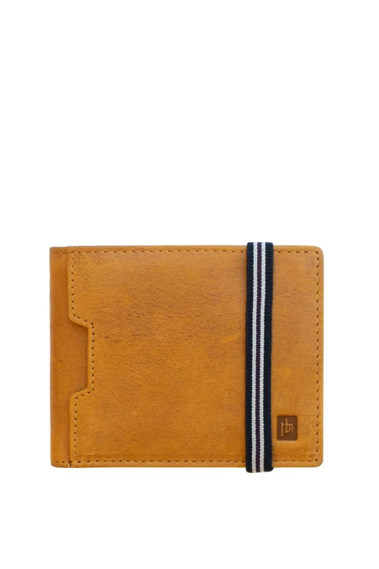 Image of PRIMEHIDE 'Columbia' Leather Bifold Wallet Mustard